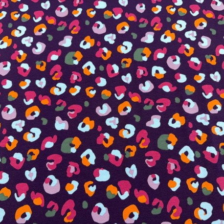 Estampado Animal Print Morado (French Terry)