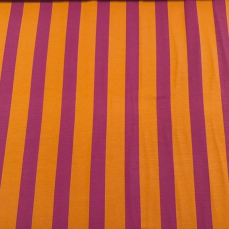 Estampado Rayas Naranja (French Terry)