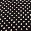 Viscosa Viyela Estampada Topos fondo Negro